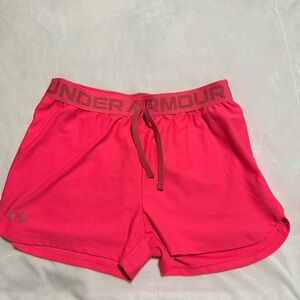 Under Armour girls Pink Shorts youth large